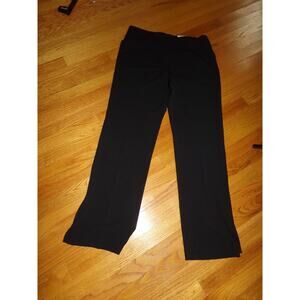 JM Collection‎ Wild Flower black comfort  knit pant kick pleat M NWT $54.40